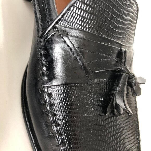 BOSTONIAN Kitlie Black Leather Tassel Men's Casual Loafers Slip On Toppied 10M - Picture 12 of 16